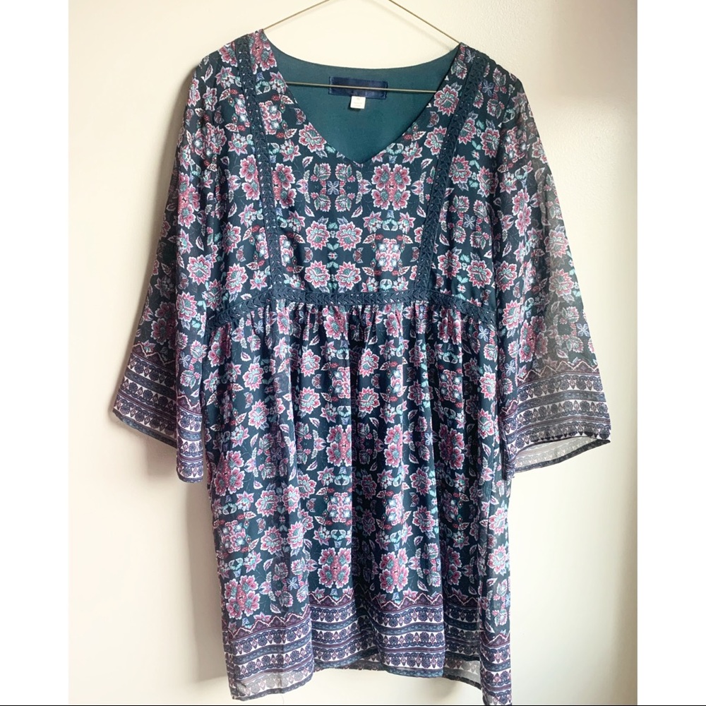 Blue Rain Bohemian Mini Dress